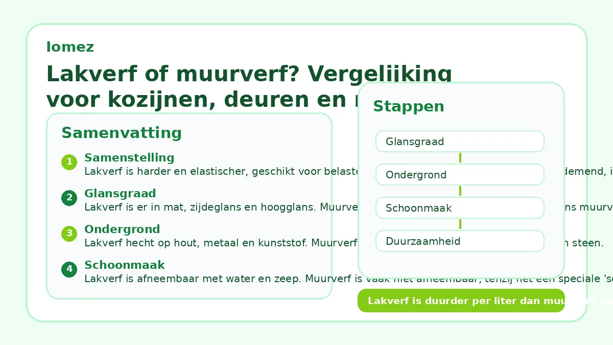 Lakverf of muurverf? Vergelijking voor kozijnen, deuren en muren