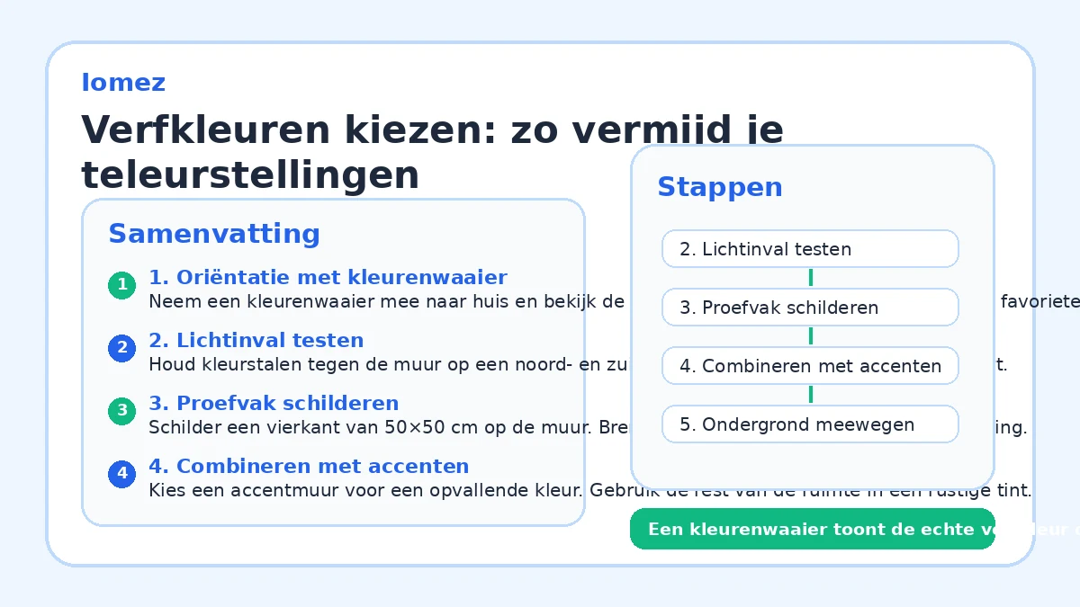 Verfkleuren kiezen: zo vermijd je teleurstellingen