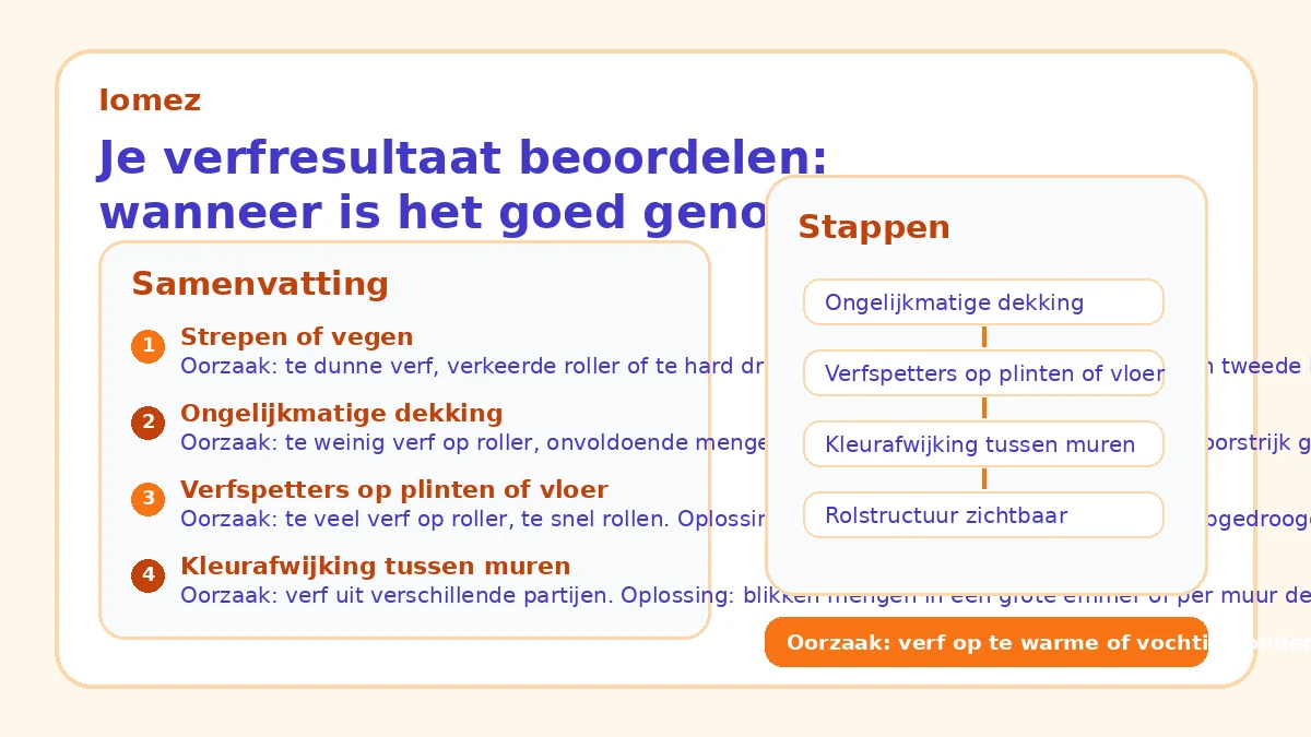Je verfresultaat beoordelen: wanneer is het goed genoeg?