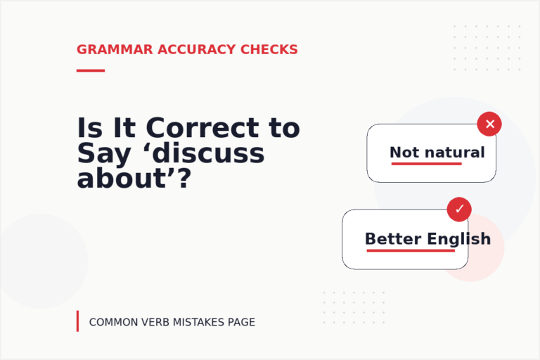 Is It Correct to Say ‘discuss about’?
