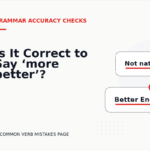 Is It Correct to Say ‘more better’?