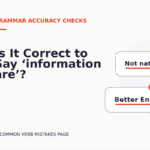 Is It Correct to Say ‘information are’?
