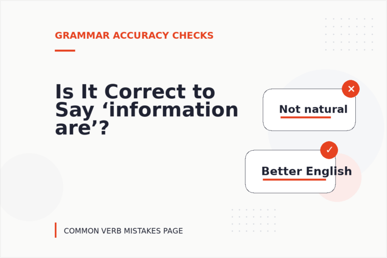 Is It Correct to Say ‘information are’? Is It Correct to Say ‘information are’?