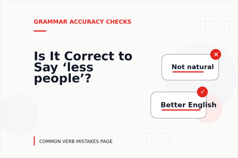 Is It Correct to Say ‘less people’?