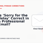 Is ‘Sorry for the delay’ Correct in a Professional Email?