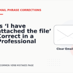 Is ‘I have attached the file’ Correct in a Professional Email?