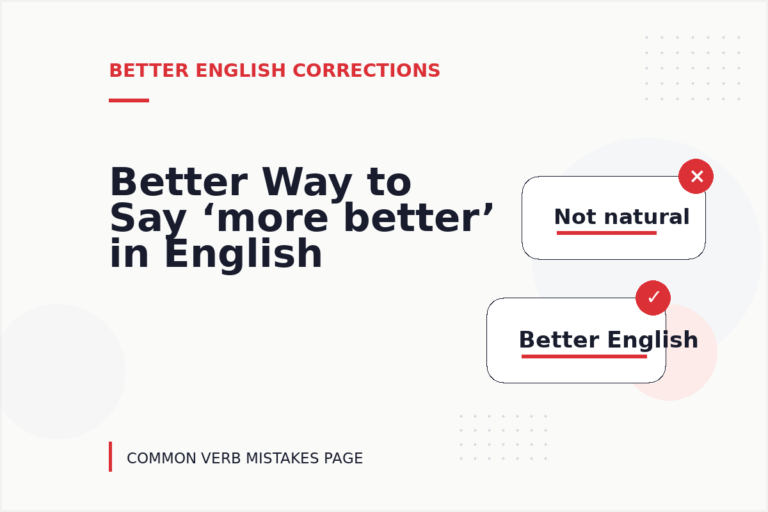 Better Way to Say ‘more better’ in English Better Way to Say ‘more better’ in English