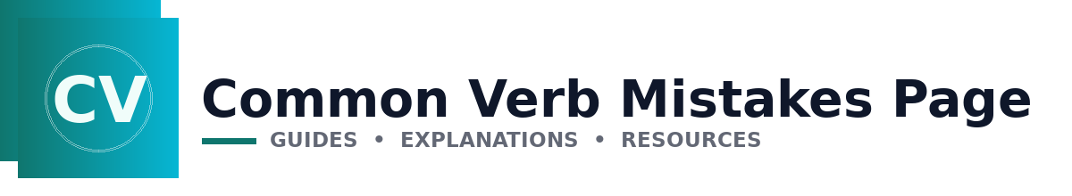 Common Verb Mistakes Page
